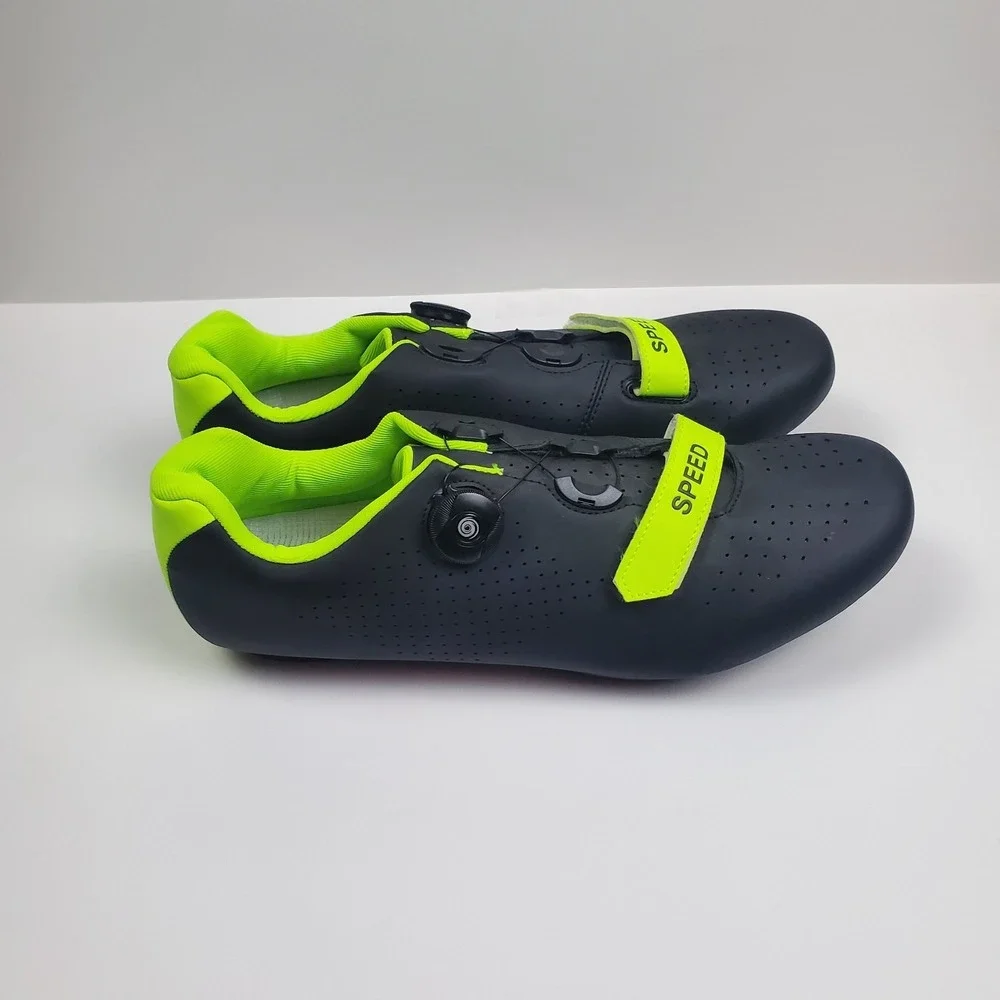 Speed Cycling Shoes Mens US 13 EU 47 Black Green BOA Road Bike Clipless Pro